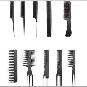 10pc Multi Shaped Hair Comb Set
